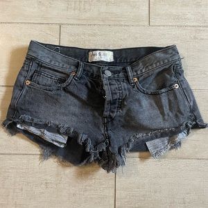 Free People Black Jean Shorts Size 25